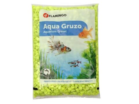 Flamingo neonový akvarijní písek 1 kg žlutý