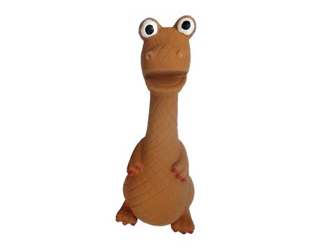 Tatrapet hračka pro psa dinosaurus stojící řvoucí 19 cm latex hnědá