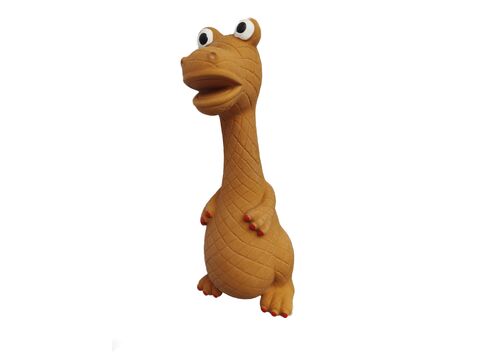 Tatrapet hračka pro psa dinosaurus stojící řvoucí 19 cm latex hnědá