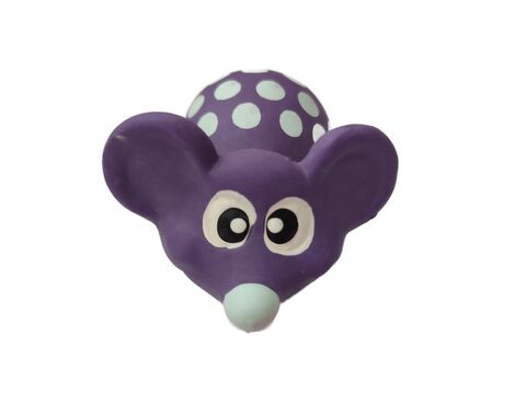 Tatrapet hračka pro psa myška 8 cm pískací latex fialová