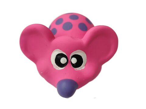 Tatrapet hračka pro psa myška 8 cm pískací latex růžová