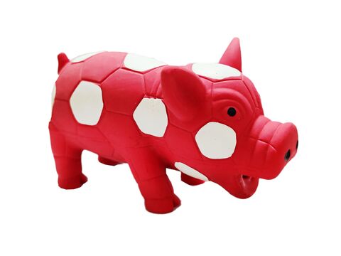 Tatrapet hračka pro psa prasátko chrochtací 16,5 cm latex červená