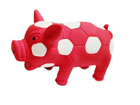 Tatrapet hračka pro psa prasátko chrochtací 16,5 cm latex červená