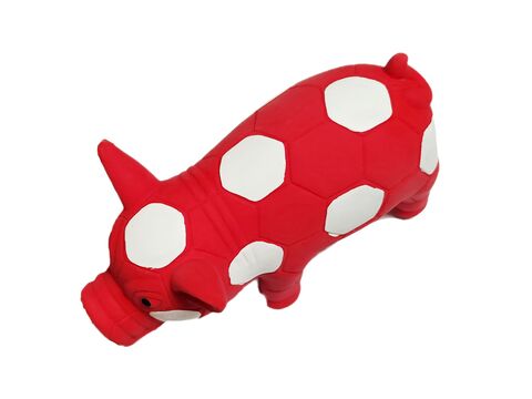 Tatrapet hračka pro psa prasátko chrochtací 16,5 cm latex červená