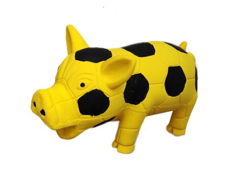 Tatrapet hračka pro psa prasátko chrochtací 16,5 cm latex žlutá