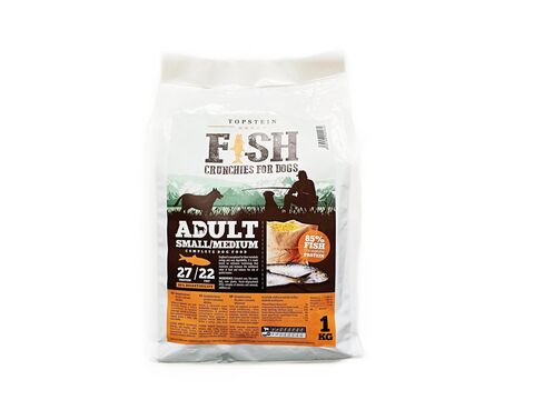 Topstein Fish Crunchies for dog Small/ medium adult 1 kg