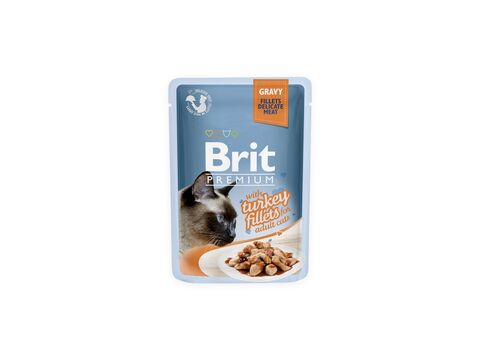 Brit Premium Cat D Fillets in Gravy with Turkey 85g