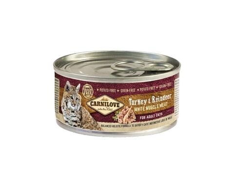 Carnilove WMM Turkey & Reindeer for Adult Cats 100g konzerva exp. 3/2024