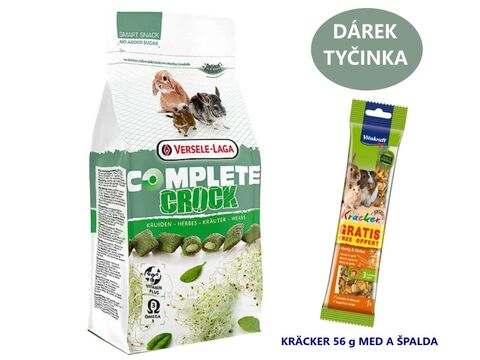 Versele Laga Crock complete Herbs 50 g +dárek Vitakraft tyčinka pro hlodavce  med/špalda  