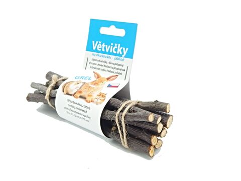 Jabloňové větvičky na okusování 10 ks 
