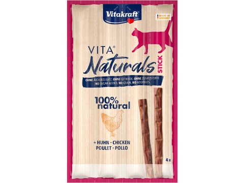 Vitakraft Vita Naturals Cat Stick kuře 4 x 5 g +dárek Vitakraft cat Liquid snack játrovka 