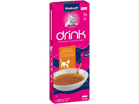 Vitakraft Drink polévka kuře s taurinem 5 x 30 g +dárek Vitakraft Poésie Petit kapsa 50 g 