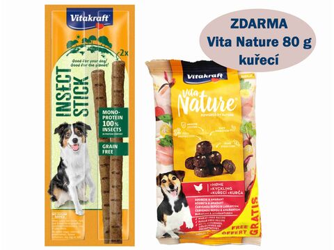 Vitakraft Inseck Stick 2 x 12 g hmyz+dárek Vitakraft Vita Nature 80 g