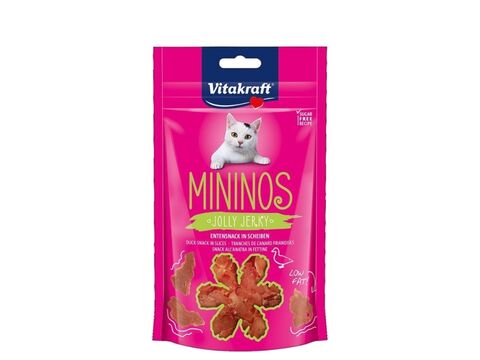 Vitakraft Mininos Jolly jerky 40 g, s kachním masem+dárek Vitakraft cat Poésie Creation k 