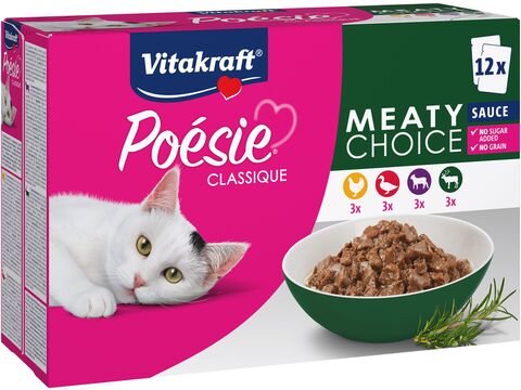 Poésie Classique Multipack 12 x 85 g kuře, kachna, ,ovce, zvěři v omáčce kapsa+dárek Vitak