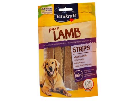 Vitakraft Pure Lamb 80 g jehněčí plátky+dárek Vitakraft dog Treatis Bits 22 g játrovka 