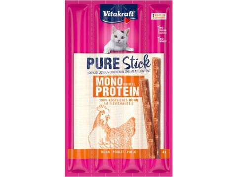 Vitakraft Pure Stick cat 4 x 5 g kuře+dárek Vitakraft cat drink taurine+Flavour  