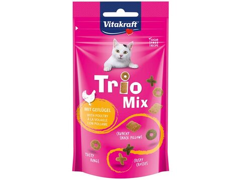 Vitakraft Trio mix drůbeží 60 g + dárek Vitakraft Poésie Petit kapsa 50 g +dárek Vitakraft