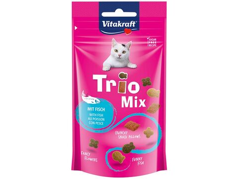 Vitakraft Trio mix rybí 60 g+ dárek Vitakraft cat Liquid-snack kuře 