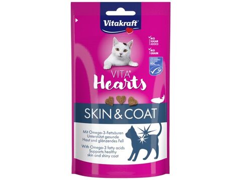 Vitakraft Vita Hearts s omega 3 , na srtst 40 g lososová