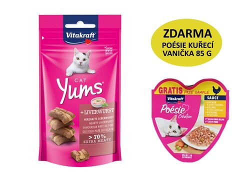 Vitakraft Cat Yums játrovka 40 g+dárek Vitakraft cat Poésie Creation kuře zelenina v omáčc