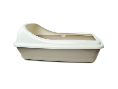 Nayeco WC pro kočky Grande 56 x 39 x 21cm  s vyvýšeným rámečkem hnědá