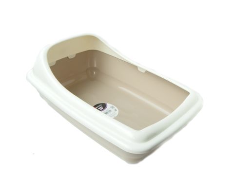 Nayeco WC pro kočky Grande 56 x 39 x 21cm  s vyvýšeným rámečkem hnědá