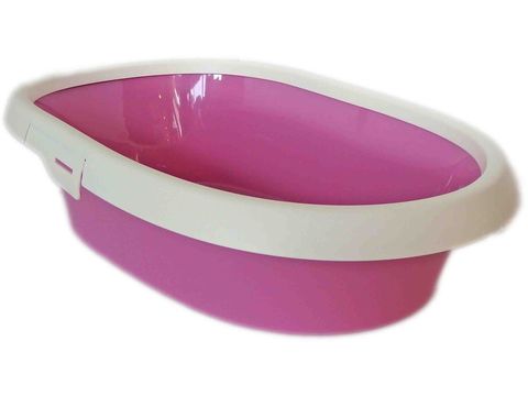 Nayeco WC pro kočky Fénix oválný s rámečkem 58 x 39 x 17cm růžové