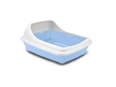 Nayeco WC pro kočky Grande 56 x 39 x 21 cm  s vyvýšeným rámečkem modrý