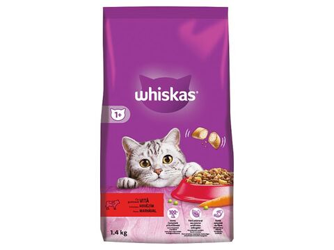 Whiskas adult hovězí 1400 g 