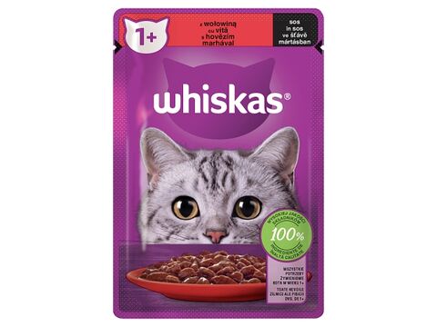 Whiskas s hovězím ve šťávě 85 g kapsa  