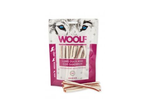 WOOLF 100g sendvič long Duck and Cod   