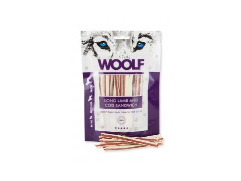 WOOLF 100g sendvič long Lamb and Cod   358