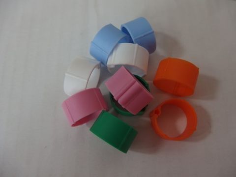 Kroužky pro slepice průměr 18 mm oranžové 23223 