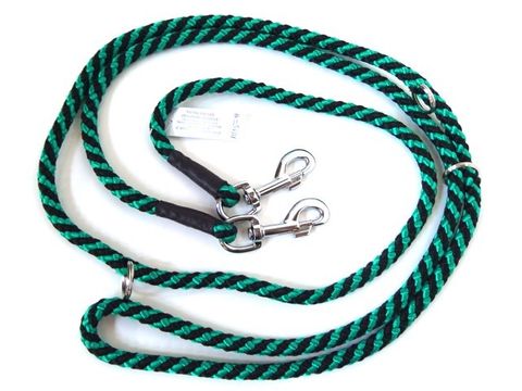 Provazové přepínací vodítko spirála průměr 12mm/260 cm černo-zelená