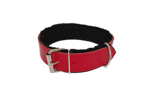 Obojek na psa kožený 65cm/70mm červený