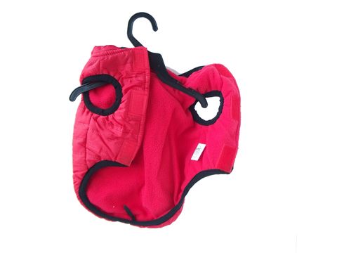 Nayeco bunda pro psa s kapucí zateplená červená délka 40 cm, obvod 50 cm doprodej