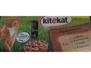 Kitekat lovecké menu ve šťávě 48 x 100g kapsa kachna, králík, tele,krocan