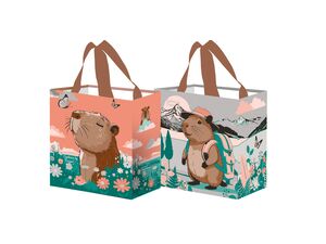 Nákupní taška na pamlsky Kapybara 10 l, 27 x 26 x 15 cm růžová