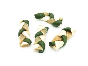 Magnum Rawhide braid copánky malé 40 ks bílo-zelené