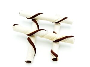 Magnum Rawhide roll stick trubičky 12,5 cm 40 ks bílo-hnědé