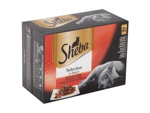 Sheba Select Slices in gravy šťavnatý výběr 48 x 85 g kapsa hovězí,jehně,kuře,krůta