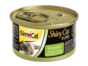 SHINY CAT kuře+papaja 70g v želé