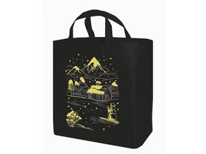 Nákupní vánoční taška na pamlsky 19 l 35 x 17 x 32 cm z netkané textilie černá
