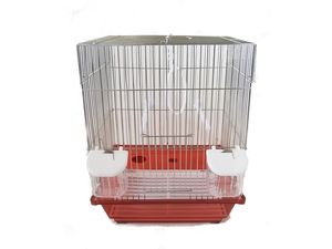 Tatrapet klec pro exoty kanárky 30 x 23 x 39 cm hranatá oražovo hnědá drát chrom