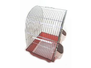 Tatrapet klec pro exoty kanárky 30 x 23 x 39 cm oblá oražovo-hnědá drát chrom