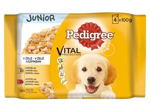 Pedigree Junior kuře a rýže, hovězí a rýže 4 x 100 g kapsa