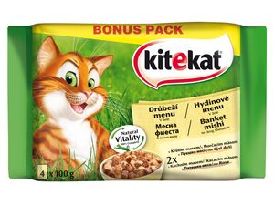 Kitekat drůbeží menu 4 x 100g