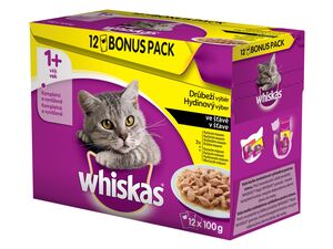 Whiskas adult drůbeží výběr šťáva 48 x 100 g kapsa kuře,kachna.,drůbež.,krůta