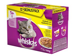 Whiskas adult drůbeží výběr v želé 12 x 100 g